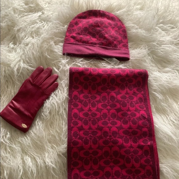 Signature Coach, hat, scarf and leather glove set. - Picture 1 of 7